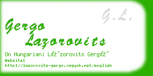 gergo lazorovits business card